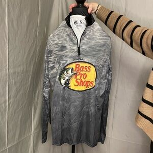 Bass Pro Shops Johnny Morris Long Sleeve Quarter Zip Fishing Shirt